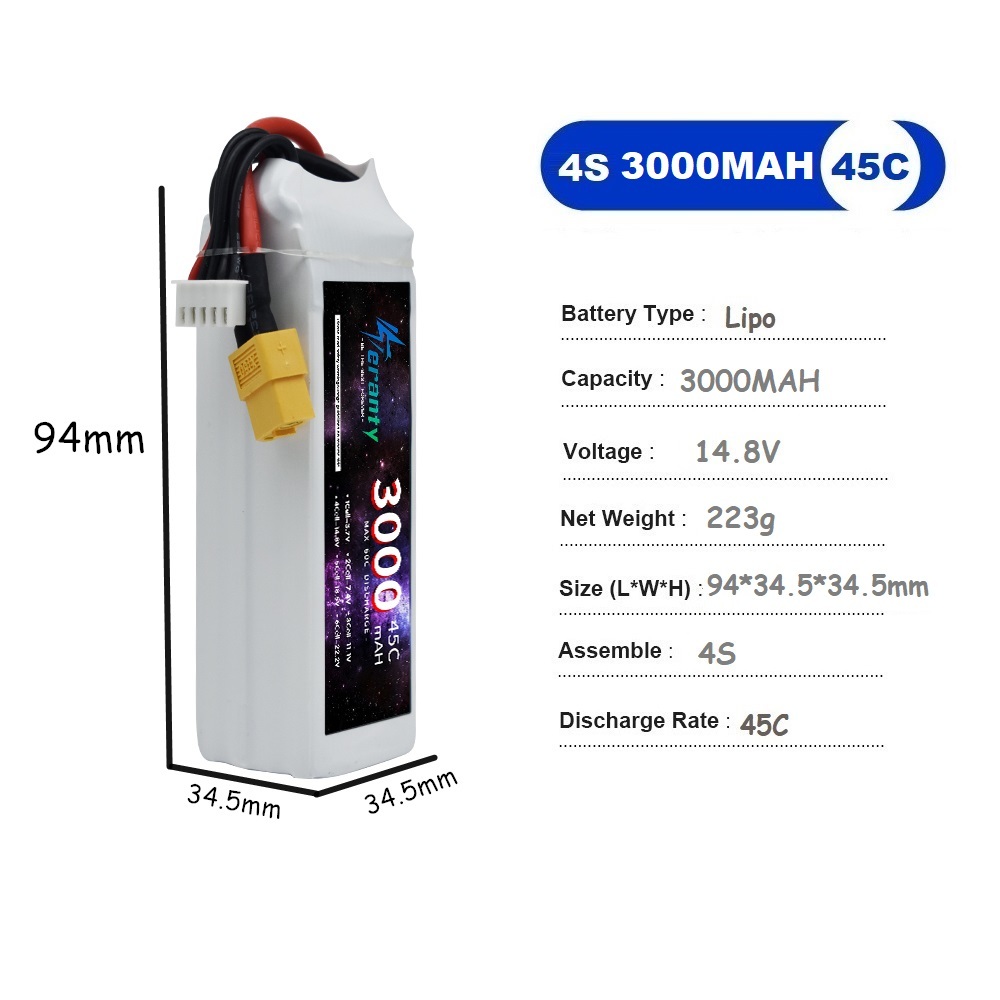 4S LiPo Batterie 14,8 V 1500 m – Drone Battery 3S Bewertung und Preis